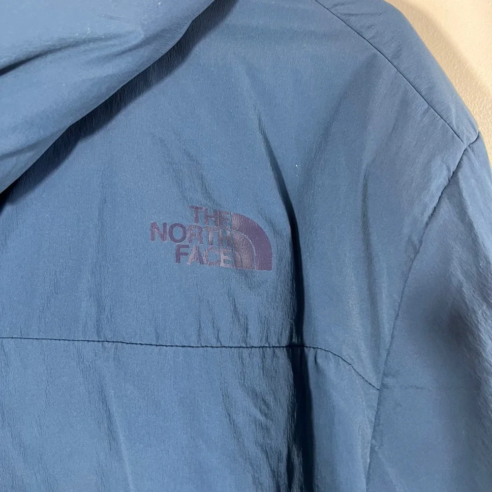 Mens The North Face Soft Shell Insulated Hooded Zip Jacket Teal Blue 2XL